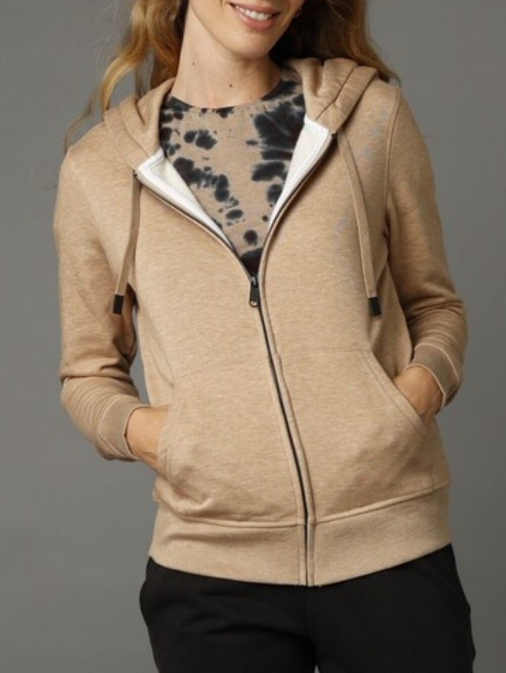 Lands' End Women's Oatmeal Sherpa Jacket ~ Size 10-12